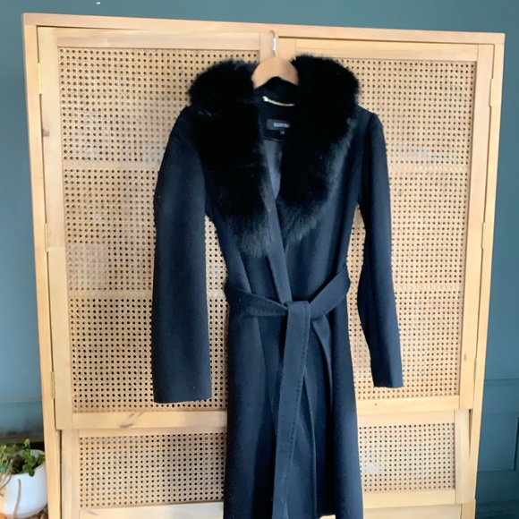 New Ellen Tracy Women's Black Fox Fur Coat - Picture 6 of 6